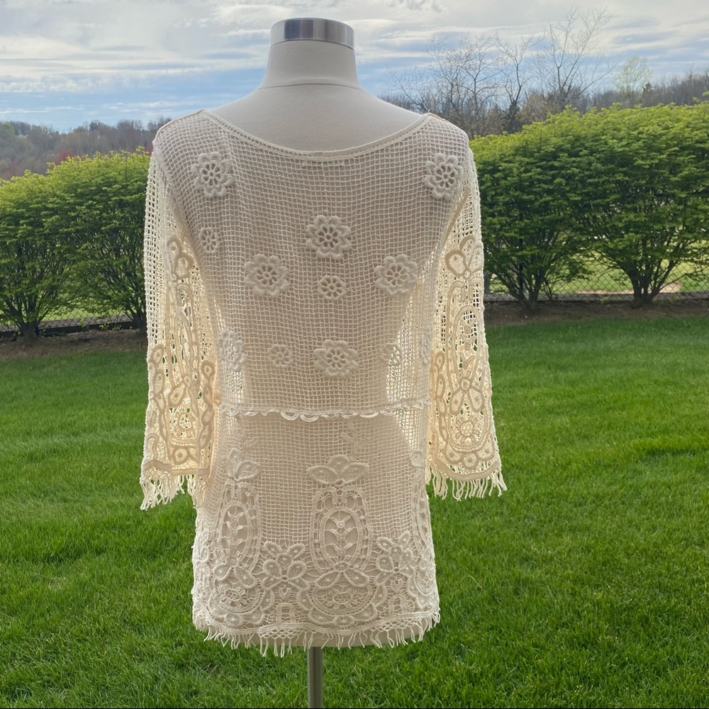 Phase One | Boho Crochet Overlay Top - Picture 8 of 14